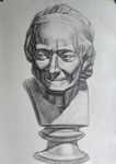 素描石膏头像伏尔泰