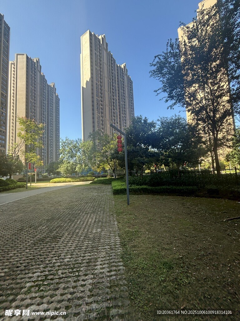 城市中静谧的住宅景观