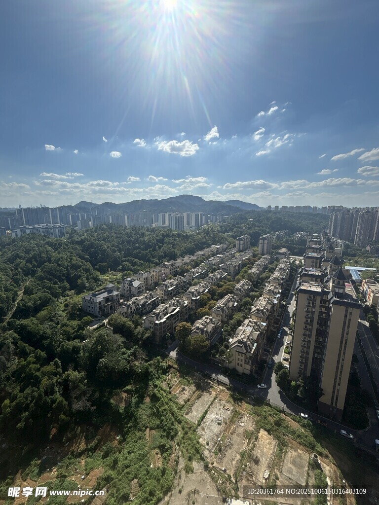 城市住宅区鸟瞰景观