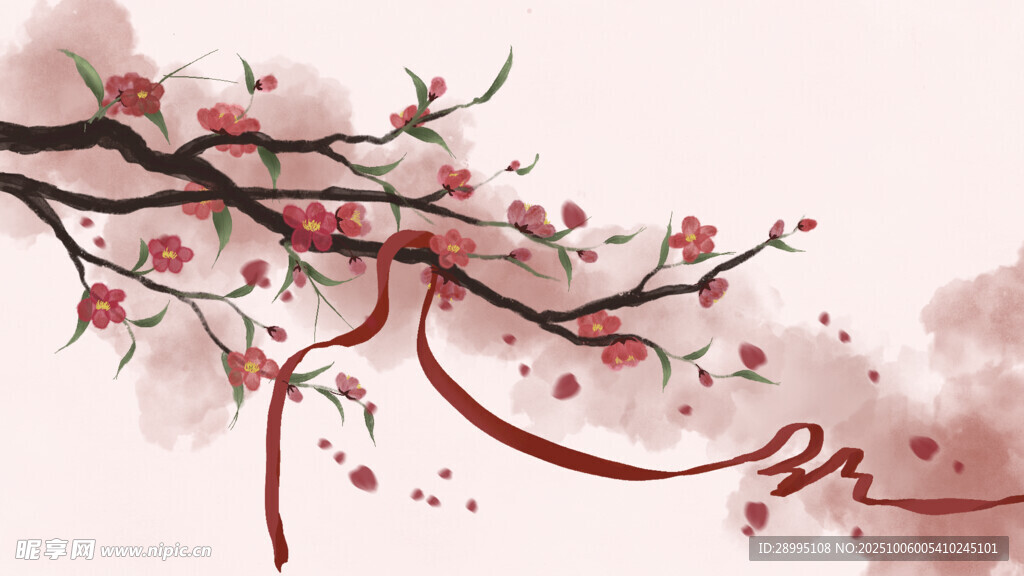 花枝飘带