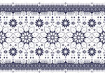 蓝白几何花纹 