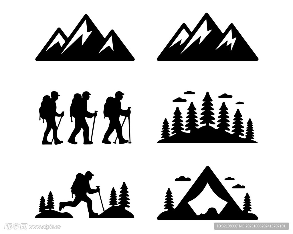 户外登山露营剪影 