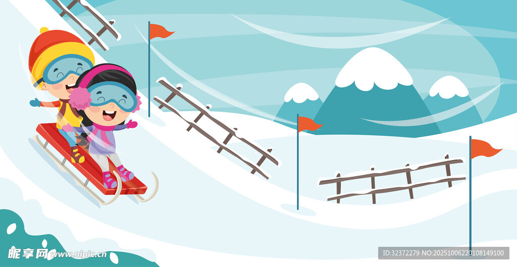 儿童畅享冰雪滑雪之乐