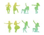 舞蹈人物剪影
