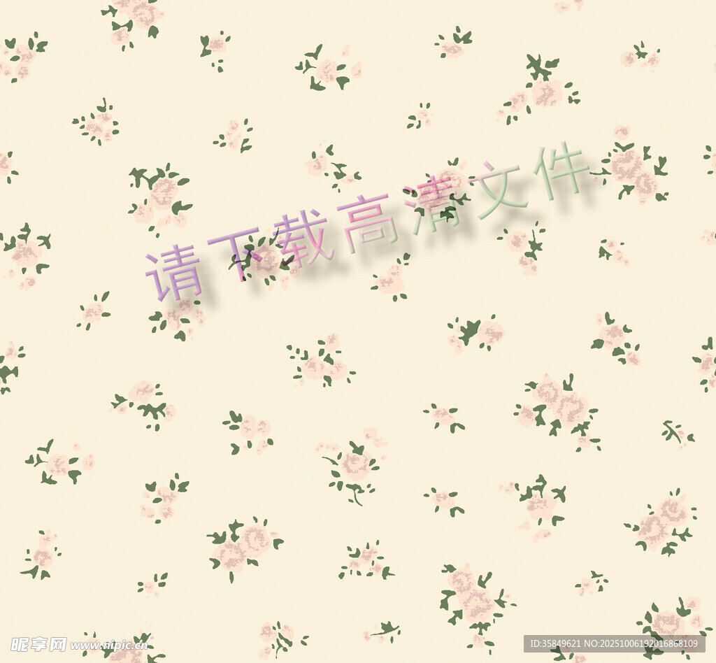 小清新花卉图案背景图