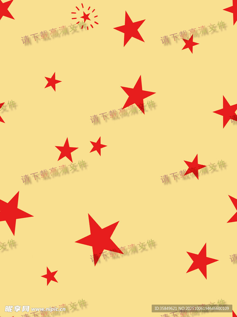 红色星星图案背景纹理