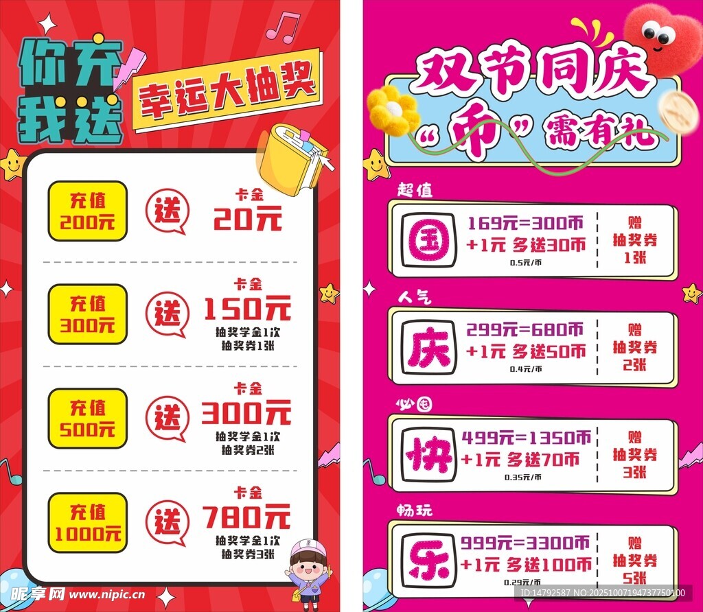 你充我送