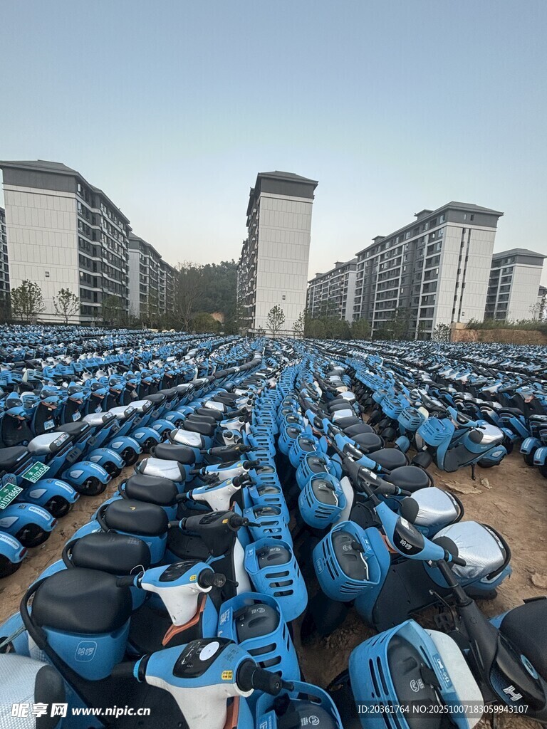 大量共享电动车停放场景