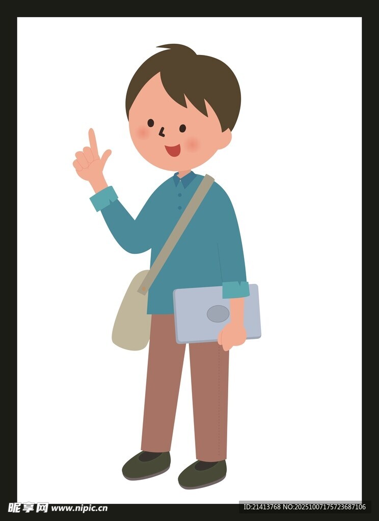 背着包的上学小男孩