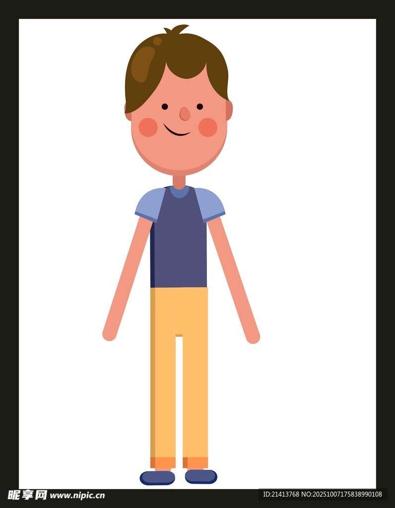 站立的小男孩形象