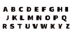 简洁英文字母字体展示