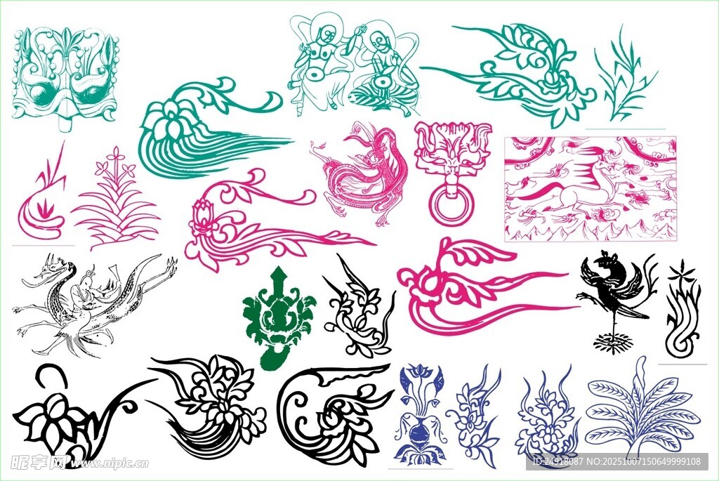 花纹 花边 角花 传统图案