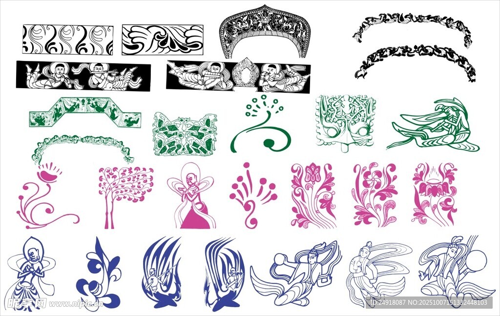 花纹 花边 角花 传统图案 