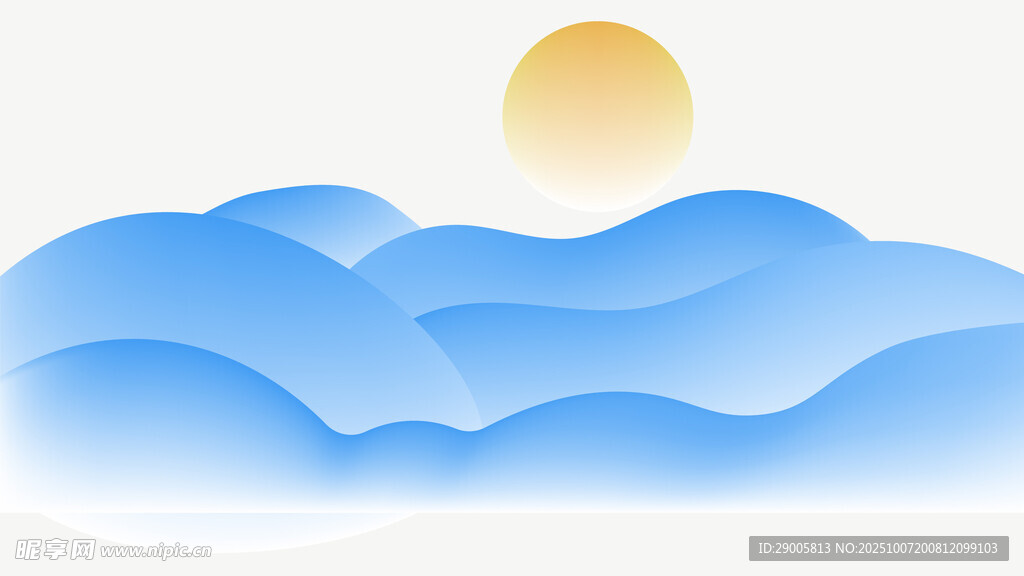 日出山峦插图