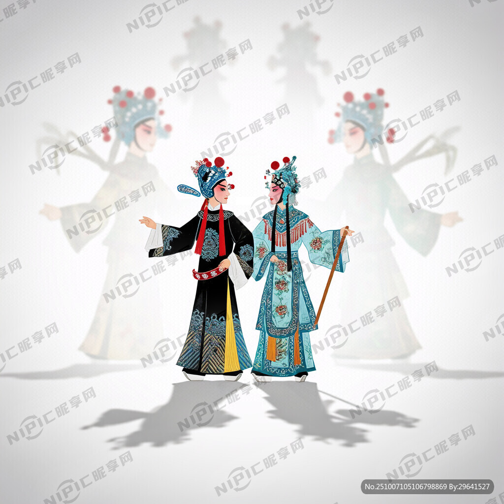 霸王别姬 皮影戏效果 全身像