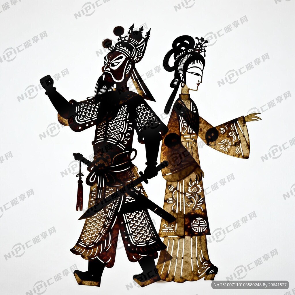 霸王别姬 皮影戏效果 全身像