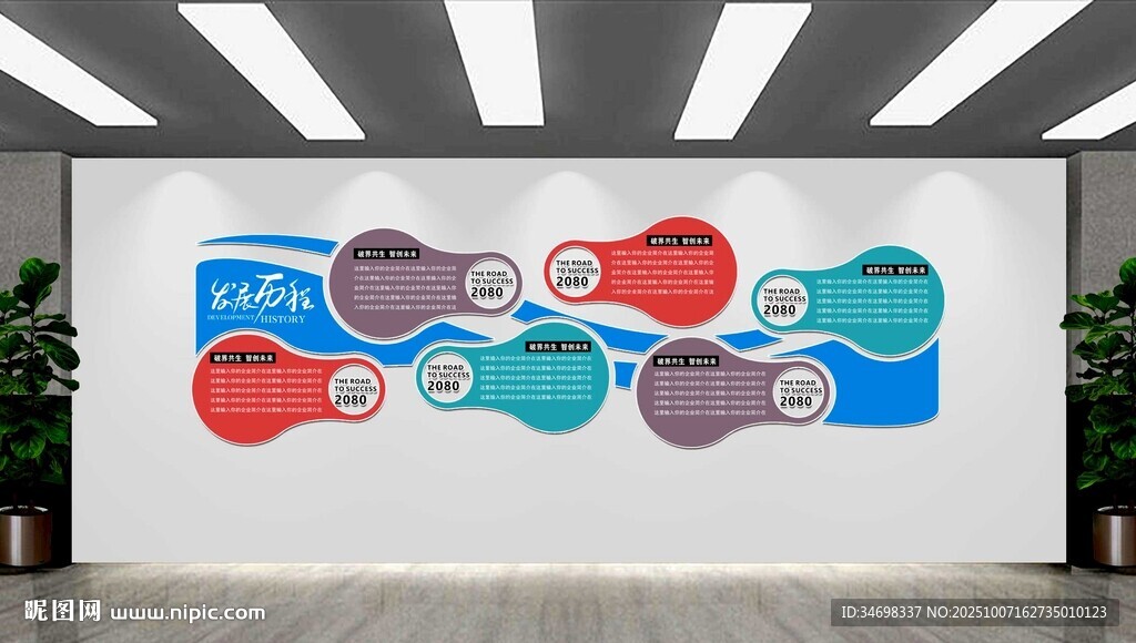 医院历程文化墙形象墙