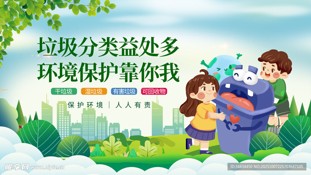 垃圾分类宣传场景
