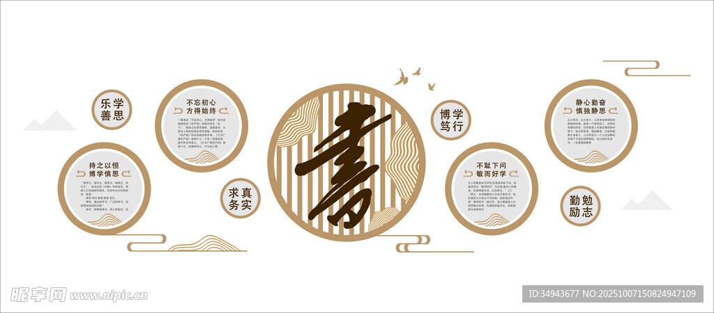 中式传统元素环形展示图