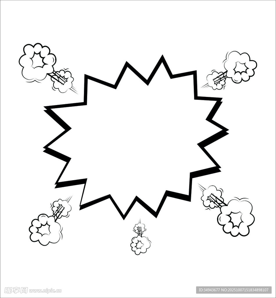 空白爆炸框与气泡元素