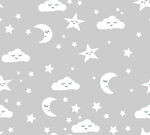 云朵星星月亮可爱图案