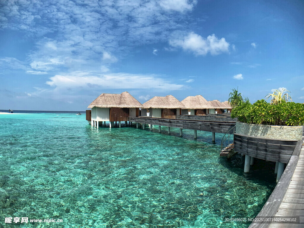 马尔代夫水上度假屋美景