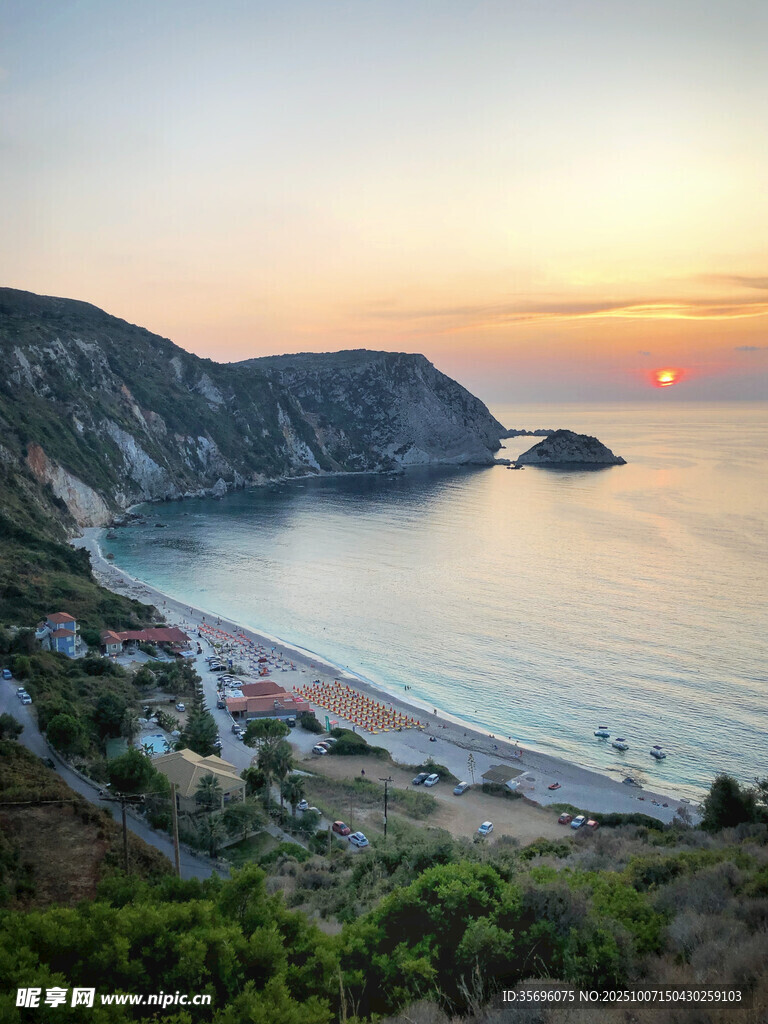 海边日落美景如画