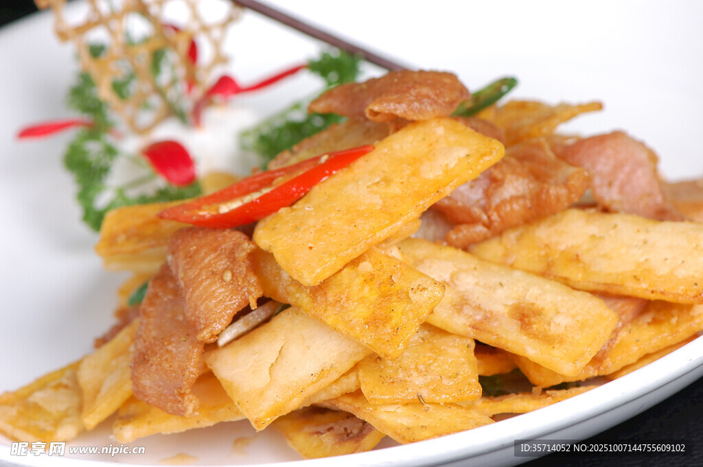 香炒腐竹肉片
