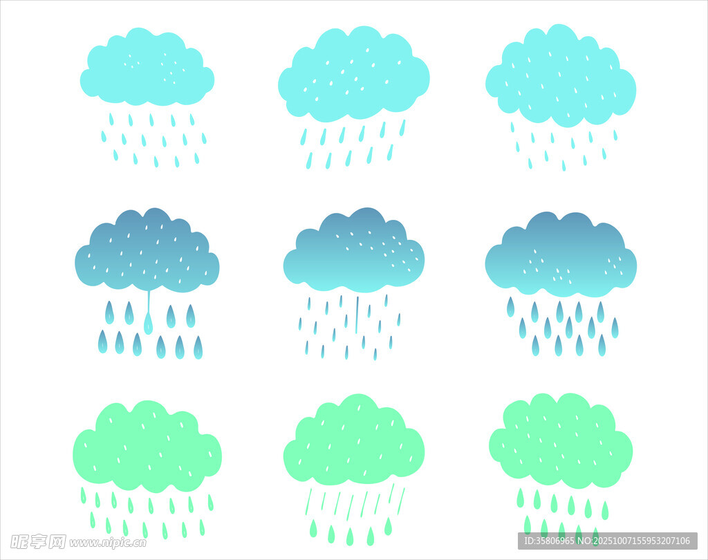 云朵雨滴