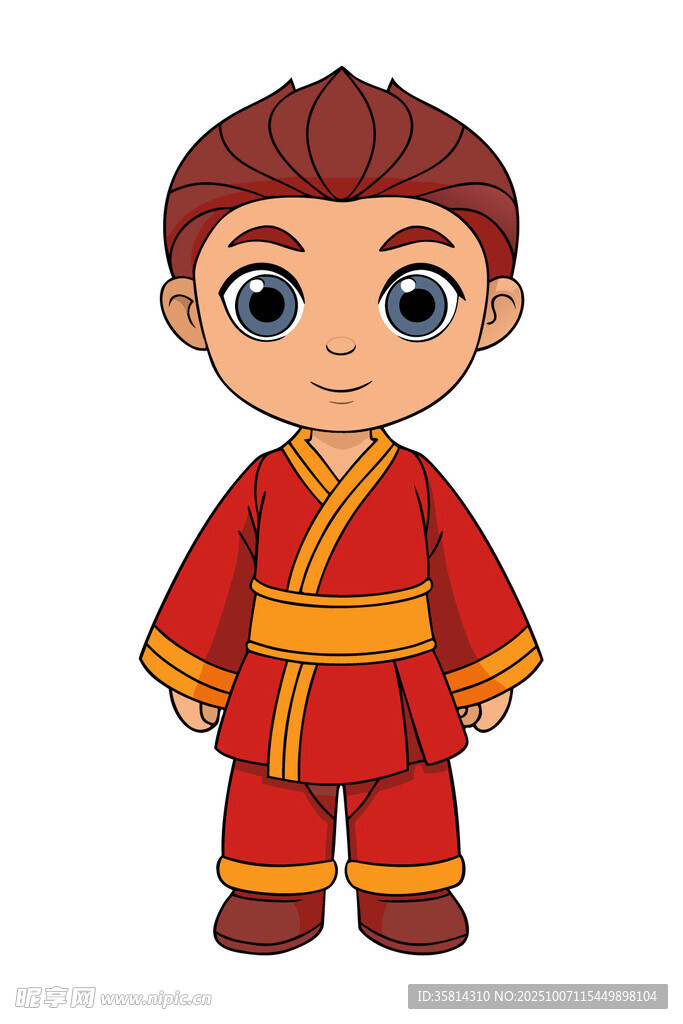 穿传统服饰的小男孩