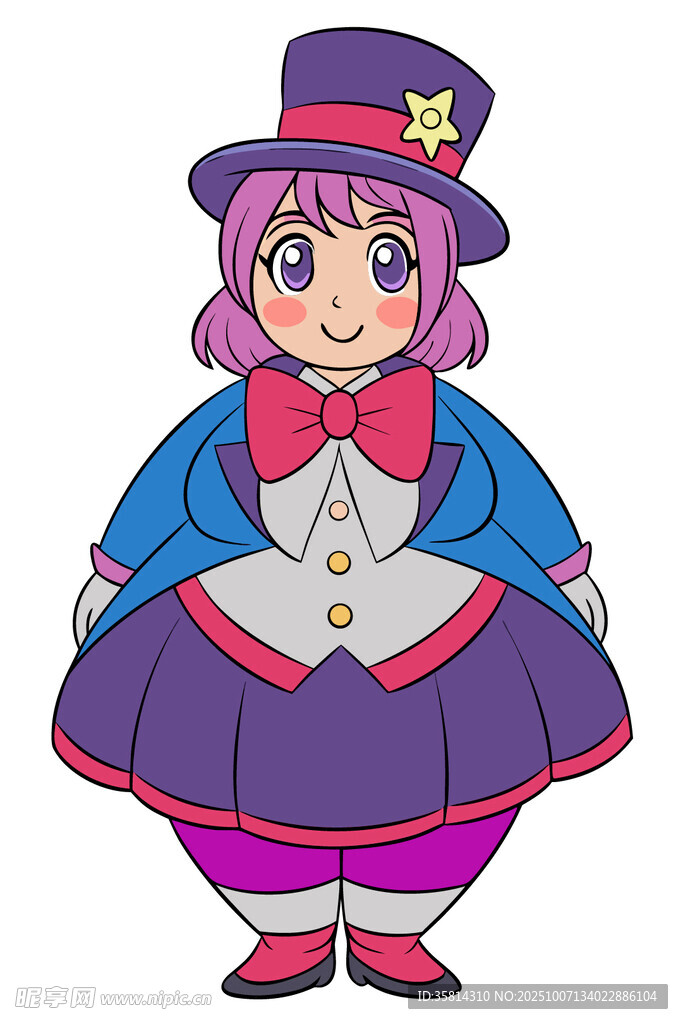 可爱魔法少女卡通形象