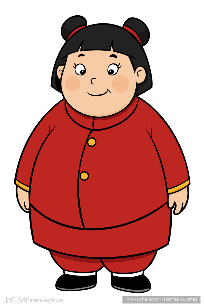 红衣卡通女孩形象