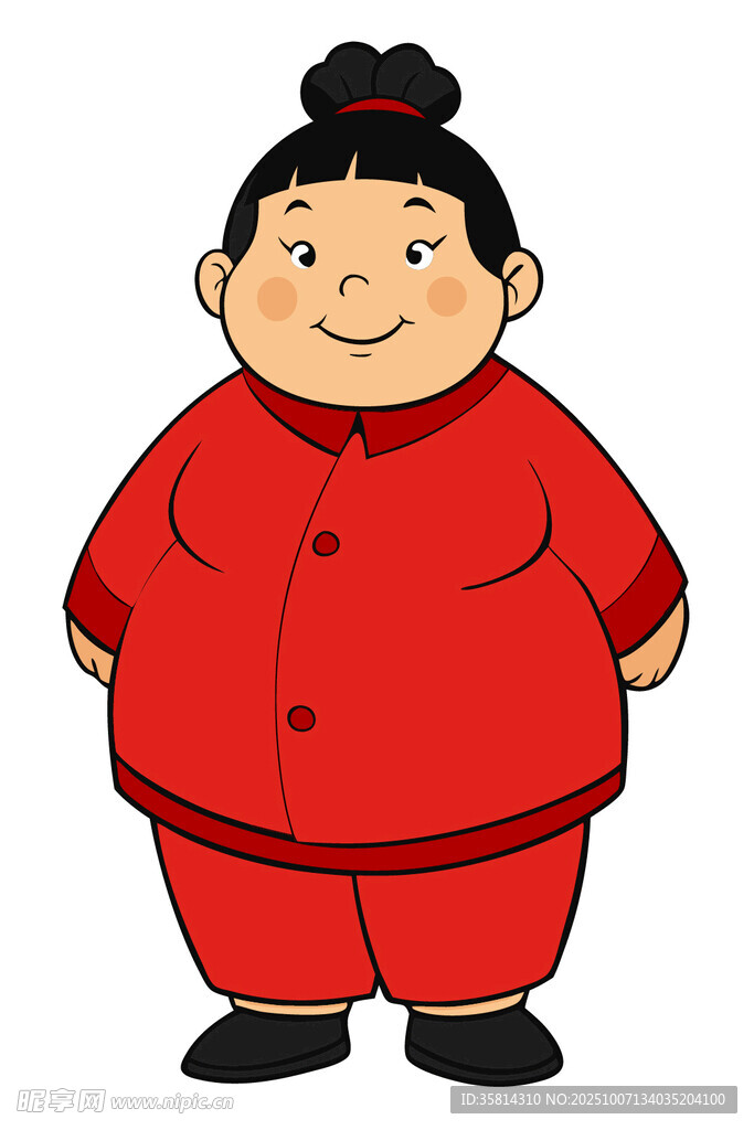 红衣胖女孩形象