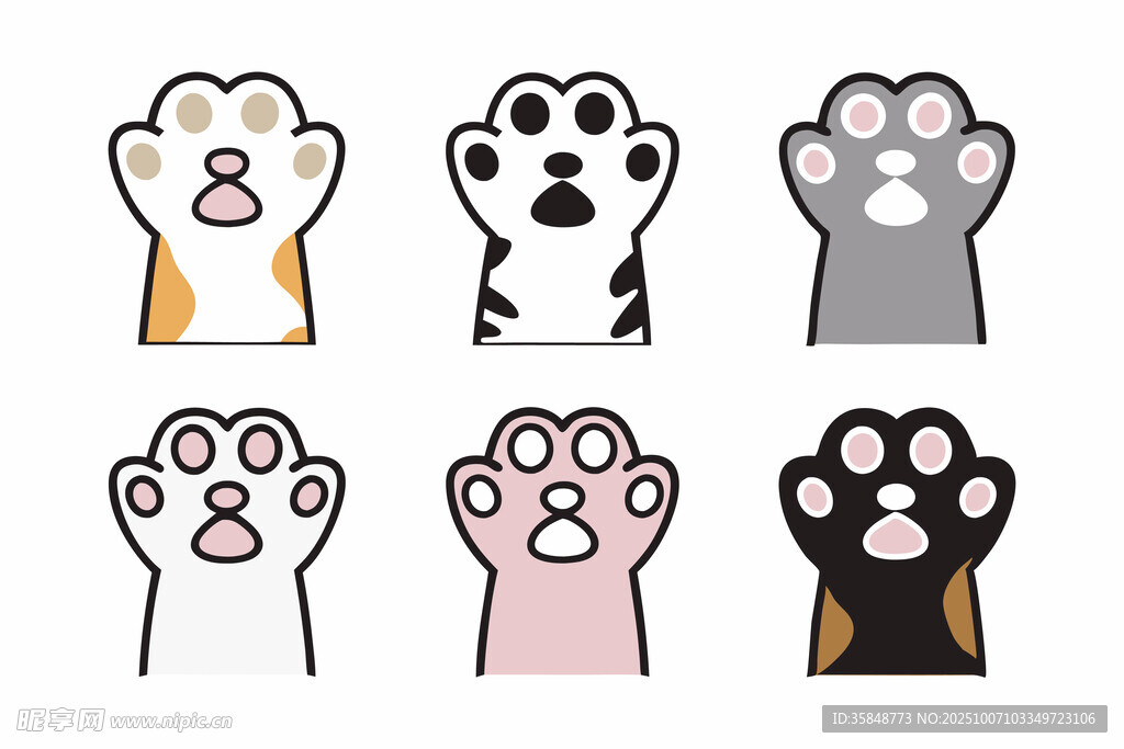 猫咪爪印图案