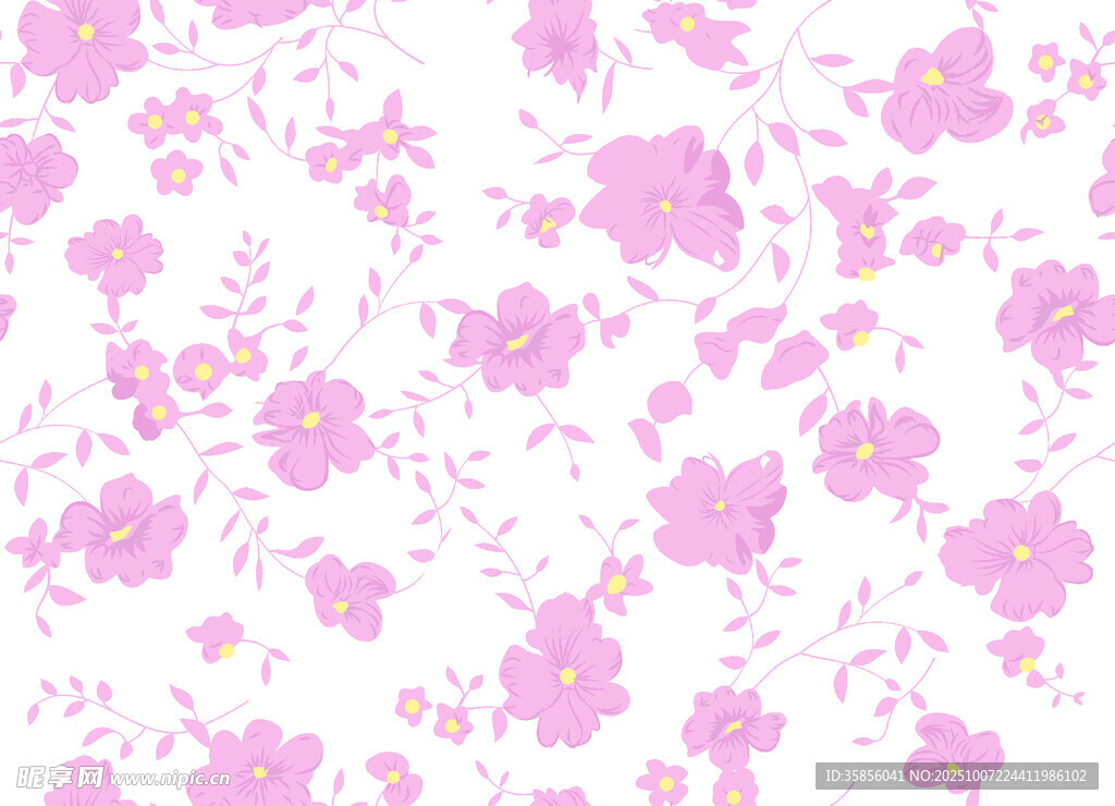 小碎花 水彩花