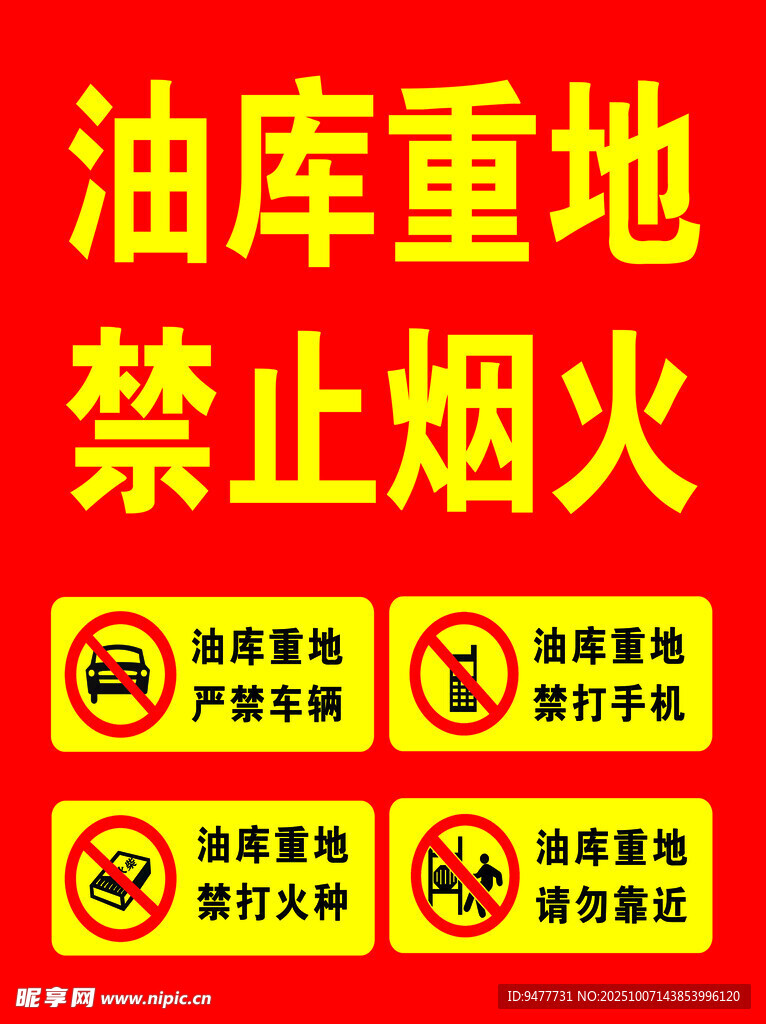 油库警示海报