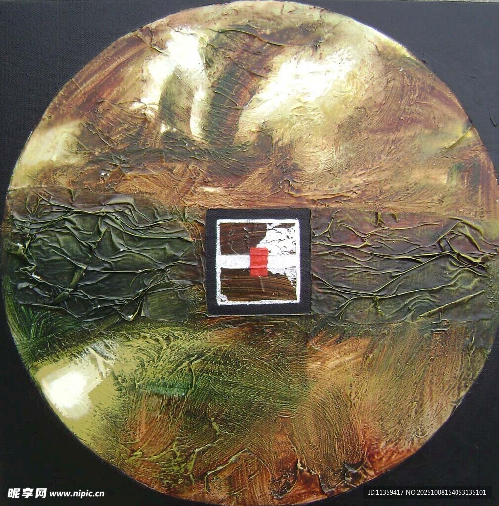 圆形艺术浮雕装饰画作品