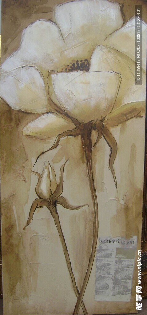 抽象花卉画作
