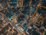 城市夜景俯瞰绚丽灯光秀