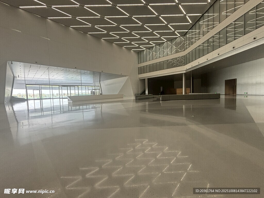 现代空旷室内空间场景