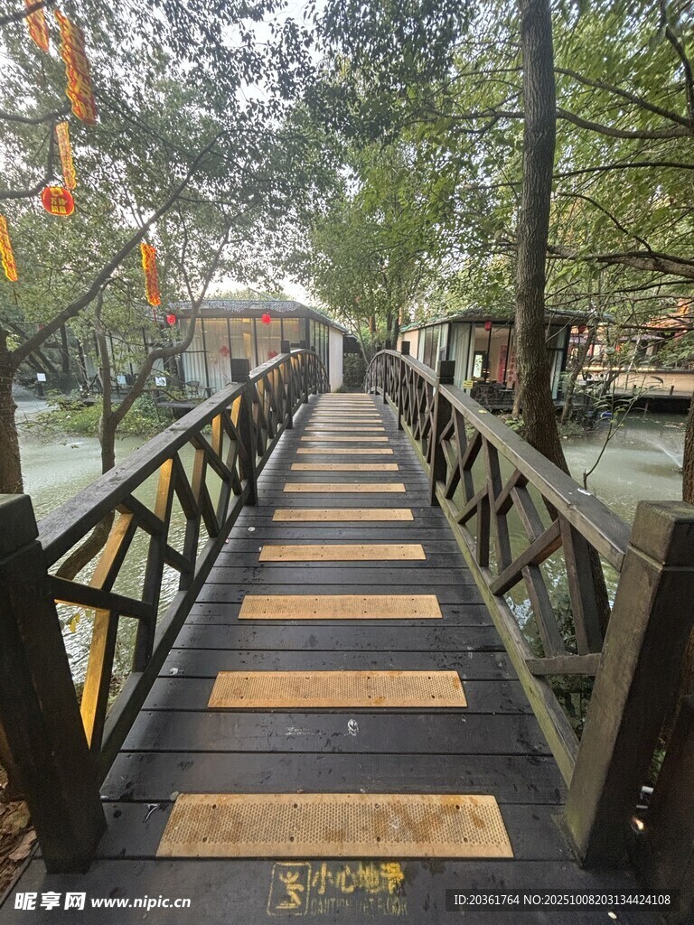 林间木桥
