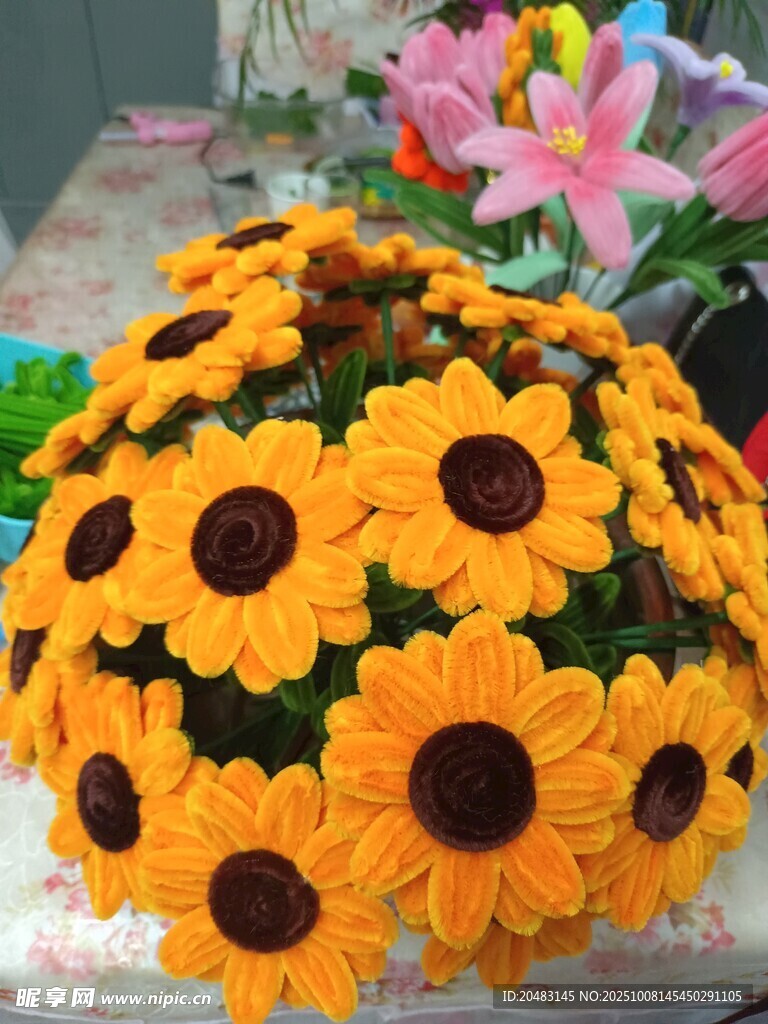 扭扭棒 手工花 向日葵