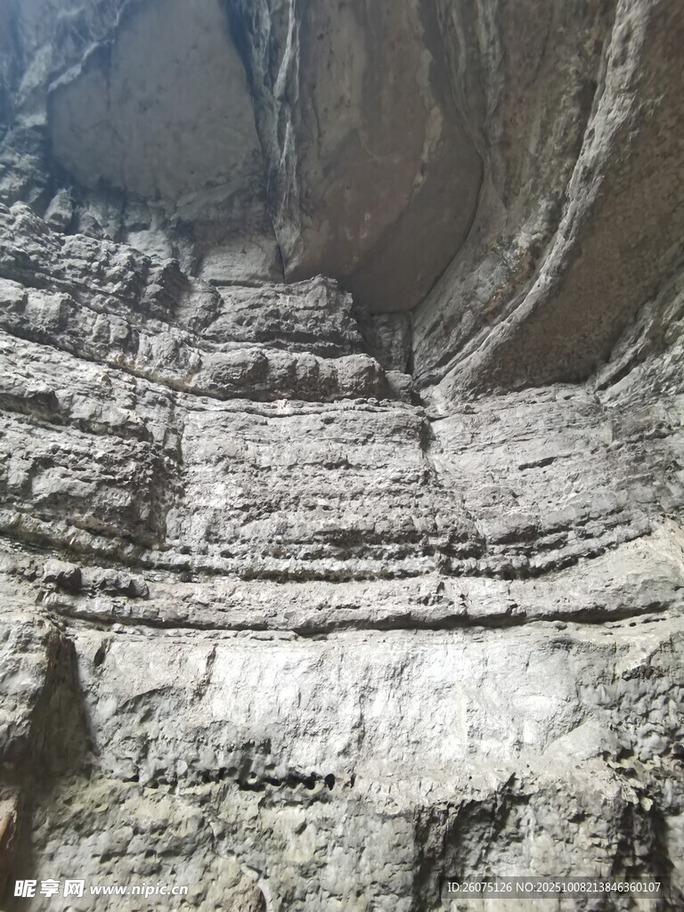 壮观岩壁纹理