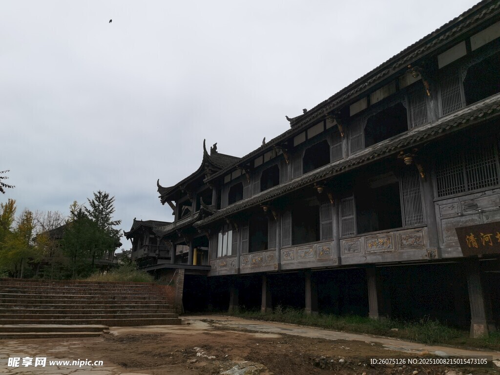 古老中式建筑外观风貌