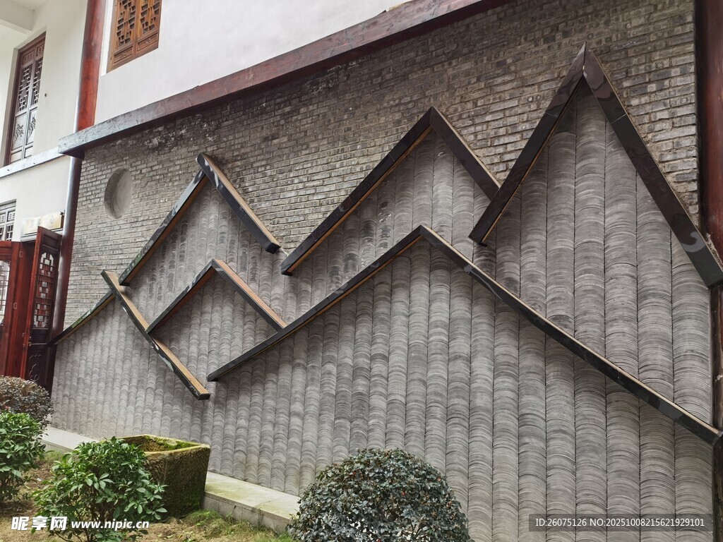 中式几何造型墙面装饰