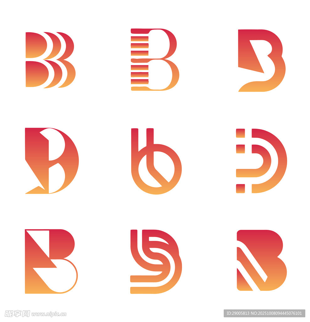 B字母图案