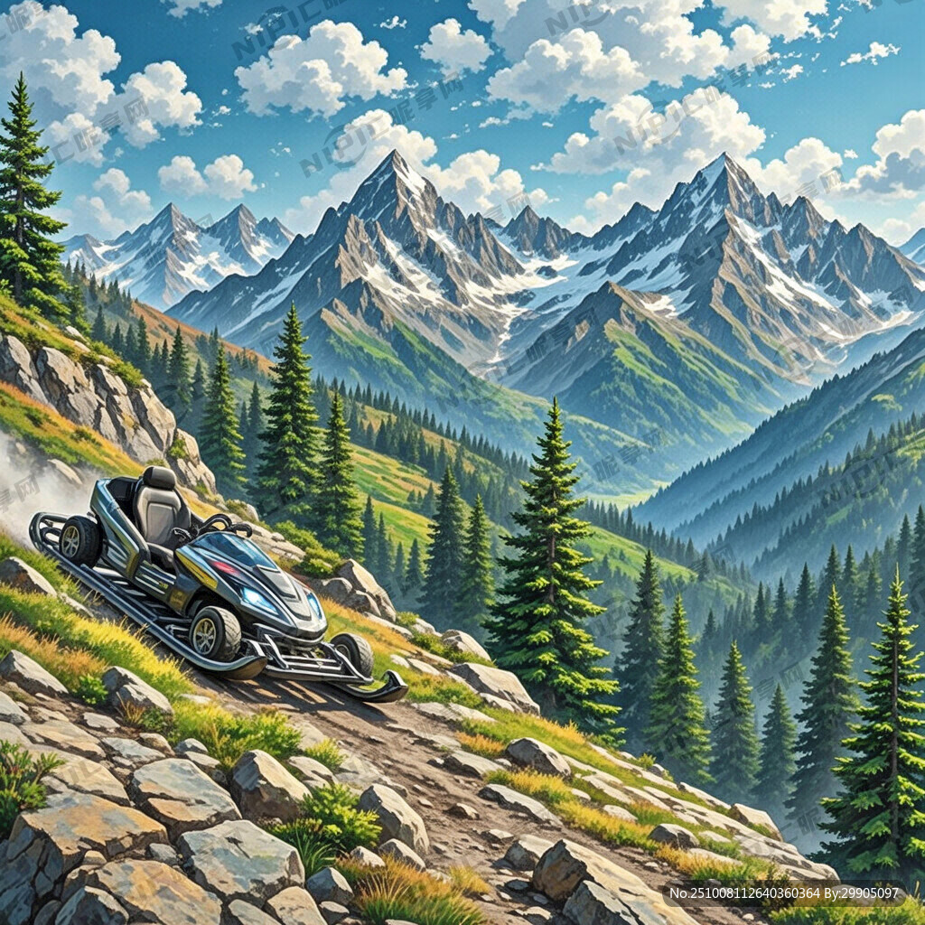 山地滑车行驶片