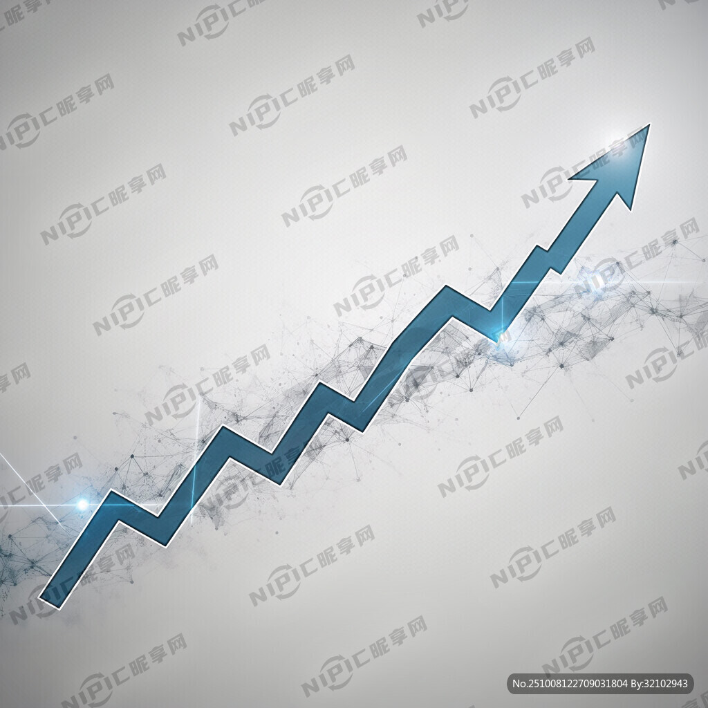 股市上升图 和 科技结合