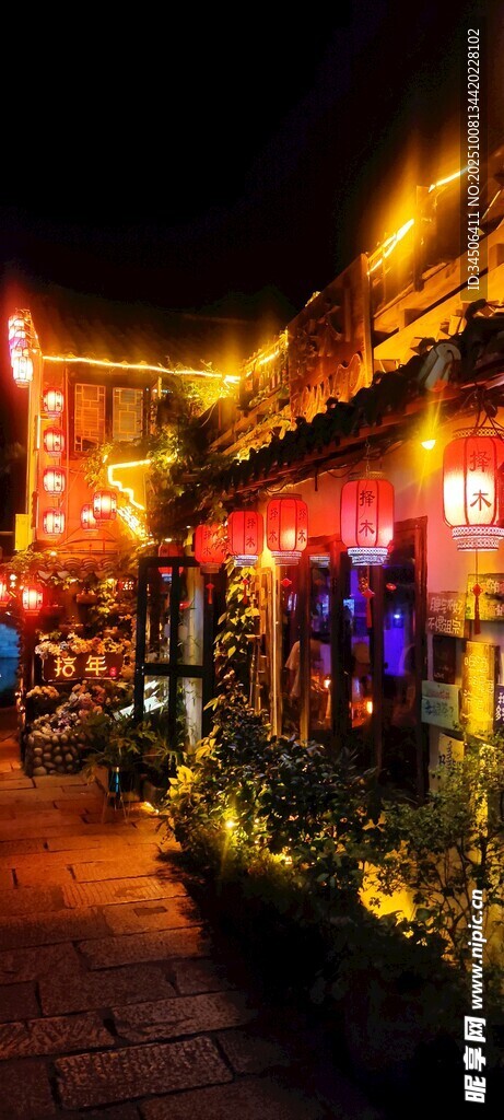 西塘 古街夜景 灯火璀璨迷人