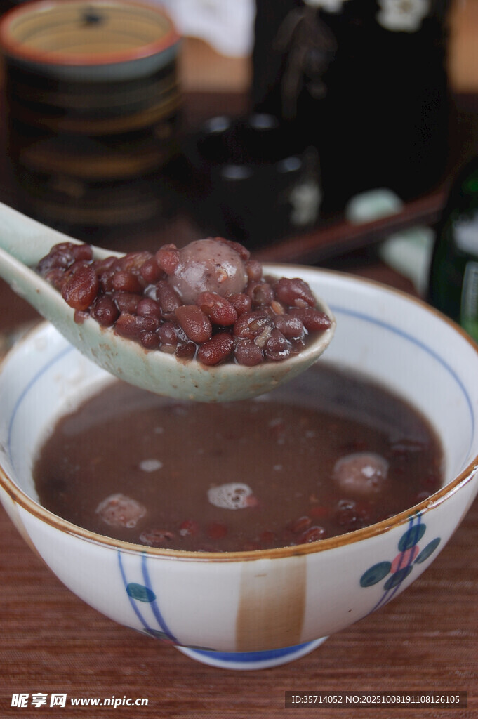 红豆汤特写